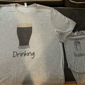 “Drinking Buddies” Daddy and Baby Shirt and onesie set